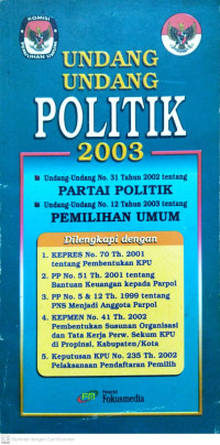 Image of Undang-Undang Politik 2003